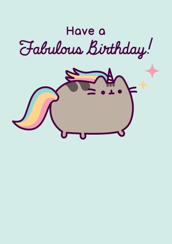 Pusheen Fabulous Birthday Pushicorn Greeting Card